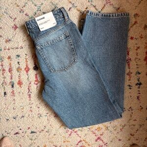 Garage Relaxed Straight Denim Blue Jeans